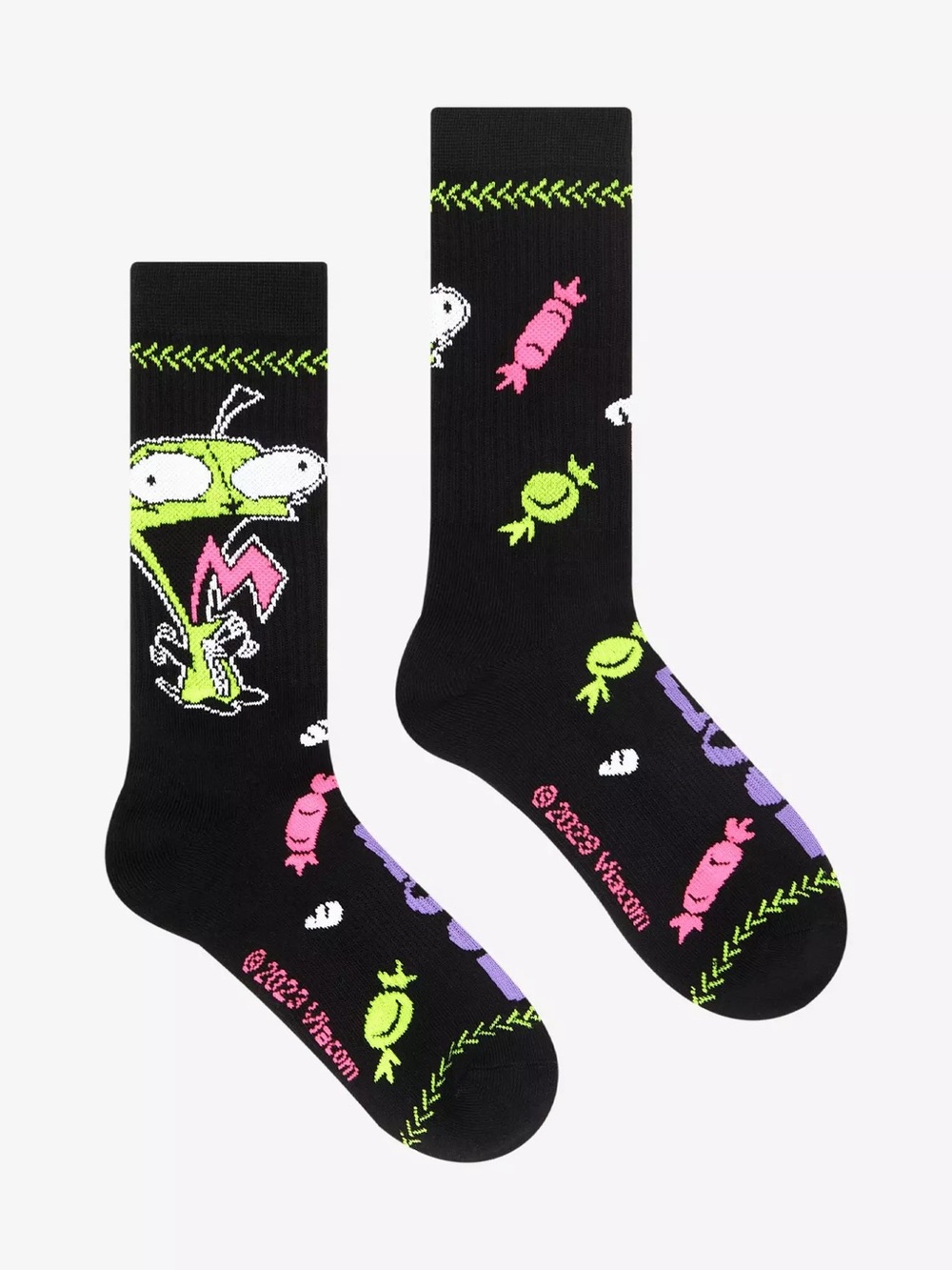 Hot Topic Invader Zim GIR Candy Crew Socks